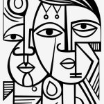 Cubism Art Picasso Coloring Pages for Adults - Printable PDF