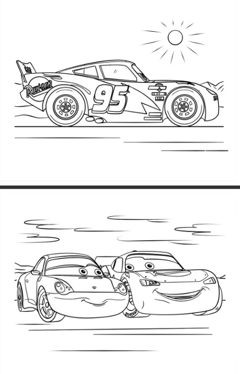 Disney Cars McQueen Coloring Pages for Boys - Printable PDF Disney Cars McQueen Coloring Pages for Boys - Printable PDF