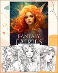 Fairy Fantasy Coloring Pages - Printable PDF