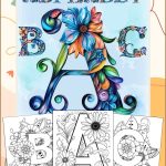 Floral Alphabet Coloring Pages - Printable PDF