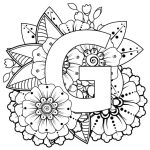 Floral Alphabet Coloring Pages - Printable PDF