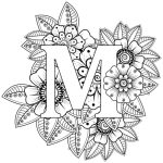 Floral Alphabet Coloring Pages - Printable PDF