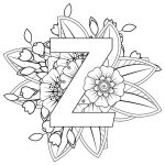 Floral Alphabet Coloring Pages - Printable PDF