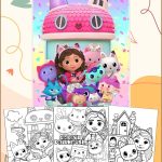 Gabby’s Dollhouse Coloring Pages for Kids - Printable PDF