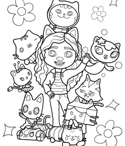 Gabby’s Dollhouse Coloring Pages for Kids - Printable PDF