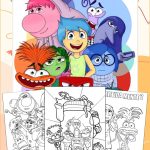 Inside Out Disney Coloring Pages for Kids - Printable PDF