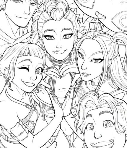 KPop Demon Hunters Coloring Pages for Kids - Printable PDF