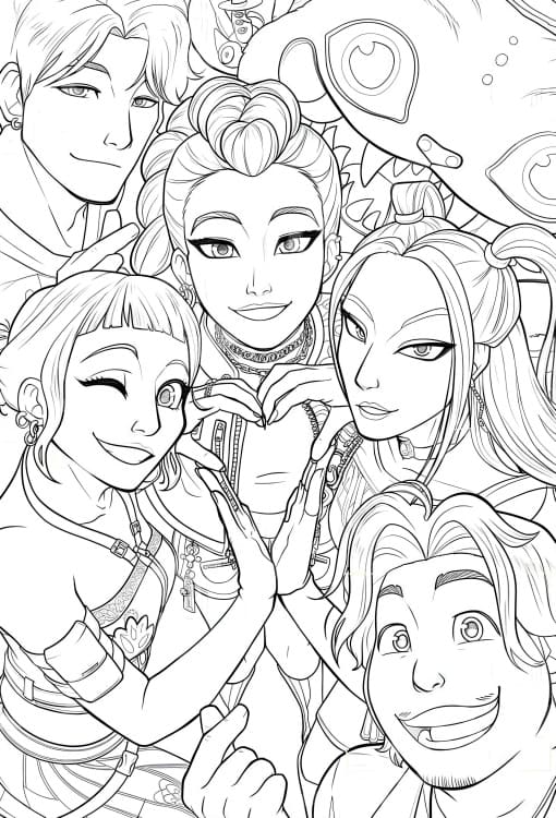 KPop Demon Hunters Coloring Pages for Kids - Printable PDF KPop Demon Hunters Coloring Pages for Kids - Printable PDF