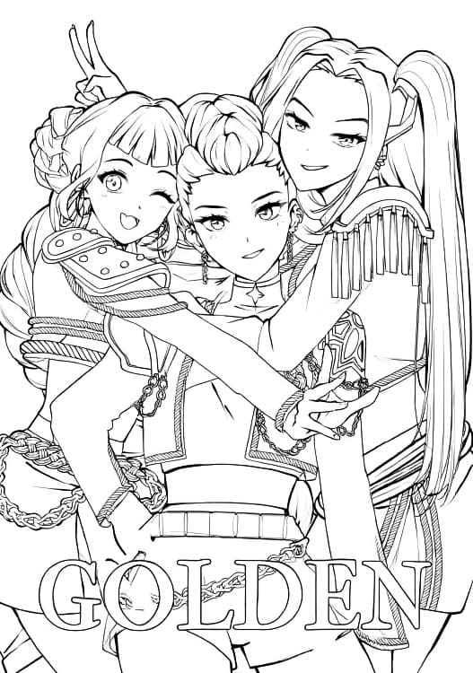 KPop Demon Hunters Coloring Pages for Kids - Printable PDF KPop Demon Hunters Coloring Pages for Kids - Printable PDF