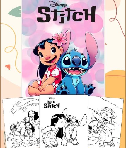 Lilo and Stitch Disney Coloring Pages for Kids - Printable PDF