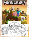 Best Minecraft and Roblox Coloring Page Printable
