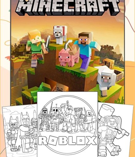 Best Minecraft and Roblox Coloring Page Printable