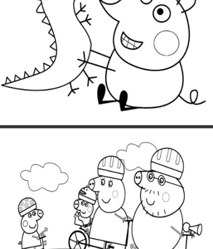 Peppa Pig Coloring Pages for Kids - Printable PDF