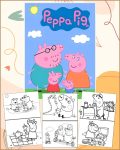 Peppa Pig Coloring Pages for Kids - Printable PDF