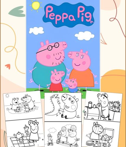 Peppa Pig Coloring Pages for Kids - Printable PDF