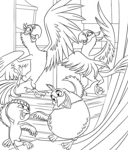 Rio 2 Movie Coloring Pages for Kids - Printable PDF