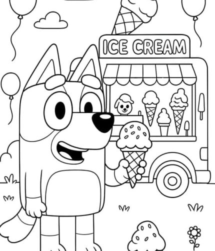22 Bluey Coloring Pages for Kids - Printable PDF