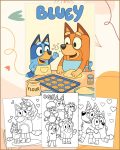 22 Bluey Coloring Pages for Kids - Printable PDF