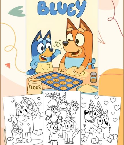 22 Bluey Coloring Pages for Kids - Printable PDF