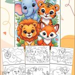 Animais Fofos Para Colorir Infantil - Imprimir PDF
