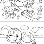 Cute Animals Coloring Pages for Kids - Printable PDF