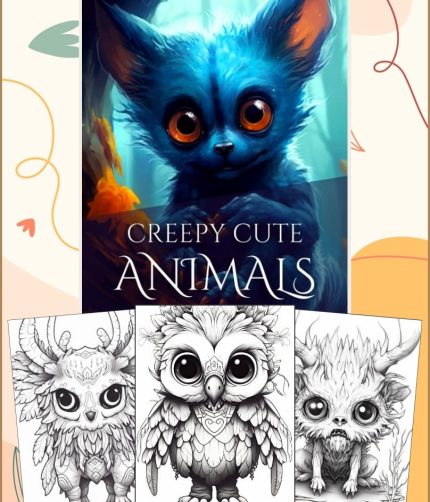 Cute Fantasy Animals Coloring Pages - Printable PDF