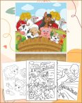 Cute Farm Animals Coloring Pages - Printable PDF