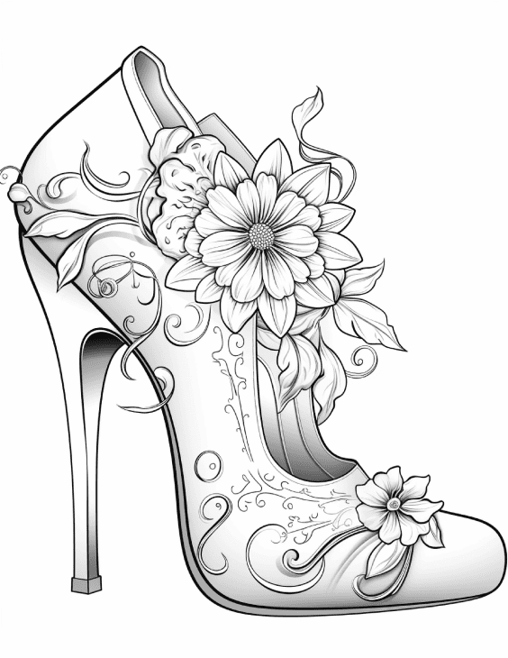 floral-shoes-adult-coloring-pages-printable-2