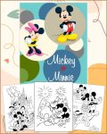 Minnie and Mickey Mouse Coloring Pages for Kids Printable PDF