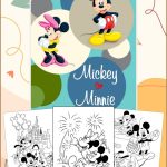 Minnie and Mickey Mouse Coloring Pages for Kids Printable PDF