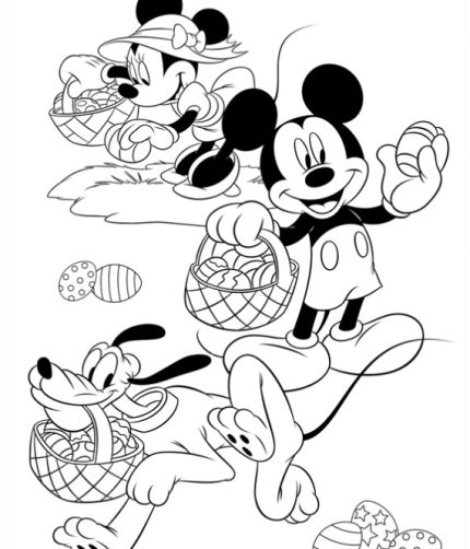 Minnie and Mickey Mouse Coloring Pages for Kids Printable PDF
