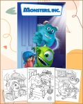 Monsters Inc Coloring Pages for Kids - Printable PDF