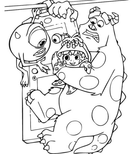 Monsters Inc Coloring Pages for Kids - Printable PDF