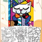Romero Britto Coloring Pages for Kids - Printable PDF