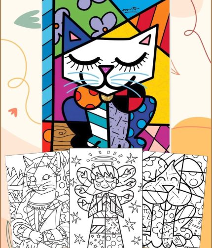 Romero Britto Coloring Pages for Kids - Printable PDF