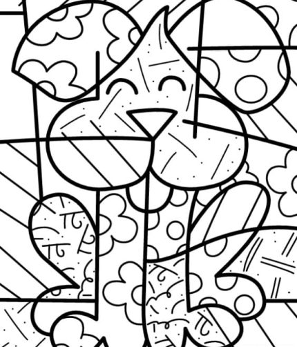 Romero Britto Coloring Pages for Kids - Printable PDF