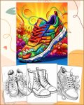 Elegant Shoes Coloring Pages - Printable PDF