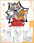 Tom e Jerry Coloring Pages for Kids Printable PDF