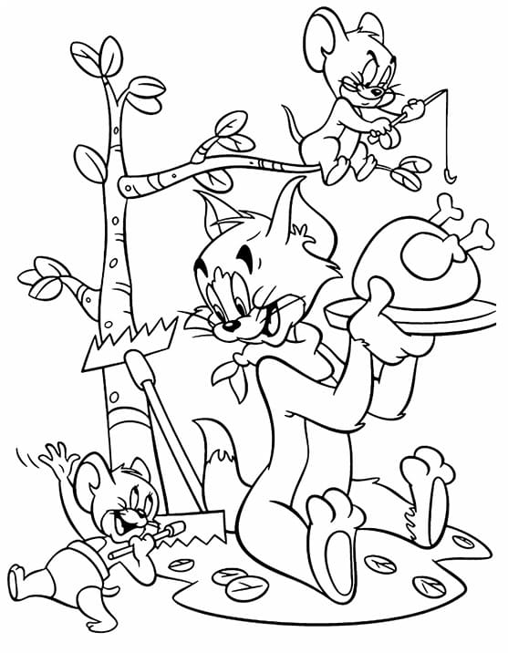 Tom e Jerry Coloring Pages for Kids Printable PDF Tom e Jerry Coloring Pages for Kids Printable PDF