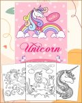 Cute Unicorn Coloring Pages - Printable PDF