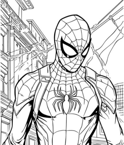 Spider-Man Coloring Page for Kids - Printable PDF